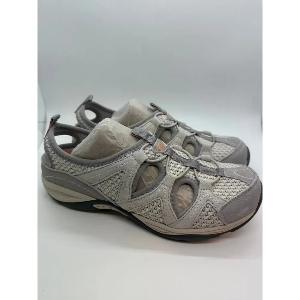 Easy Spirit Earthen10 Walking Shoes Women's US 8N Light Gray Suede Closed Toe